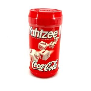 Yahtzee Coca-Cola Collector Edition Dice Game Coke Can Tin 2007 USAopoly Hasbro